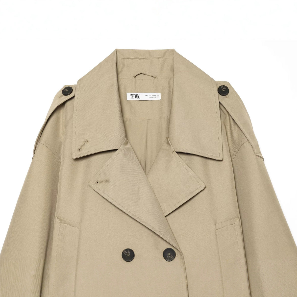 Double breasted double breasted suit collar windbreaker jacket