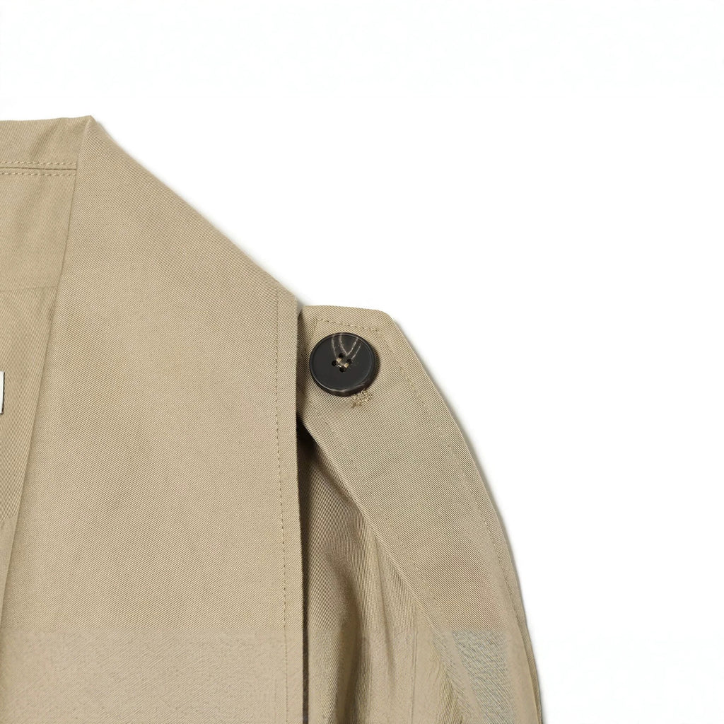 Double breasted double breasted suit collar windbreaker jacket